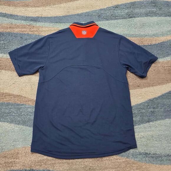 Chicago Bears Polo Shirt Mens Large Blue Reebok Play Dry NFL Football - Picture 3 of 7